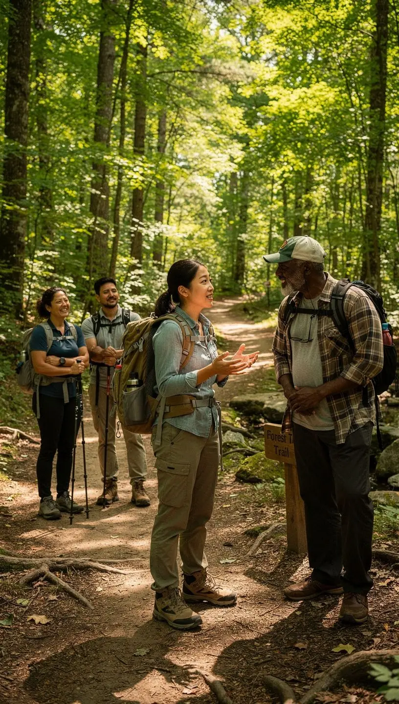 Local residents sharing personal stories of community challenges.