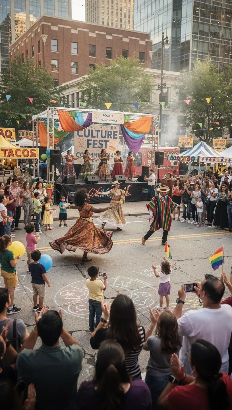 Community members sharing stories for conflict resolution