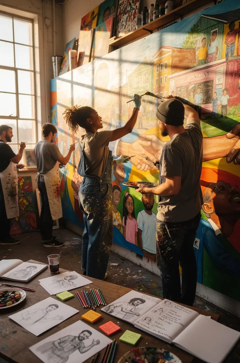 Professional team collaboration